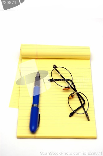 Image of Notepad and pen