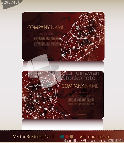 Image of Set of abstract geometric business card