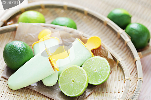 Image of lime ice-cream