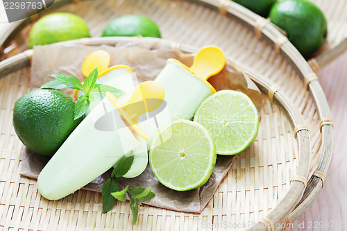 Image of lime ice-cream