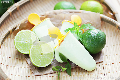 Image of lime ice-cream