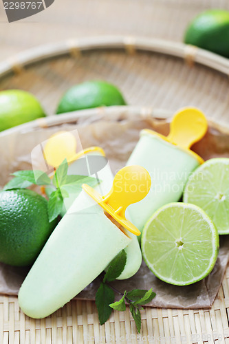 Image of lime ice-cream