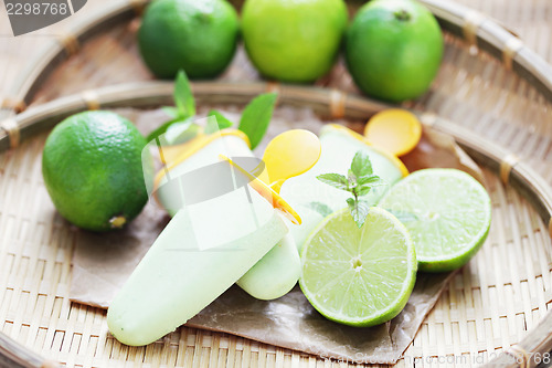 Image of lime ice-cream