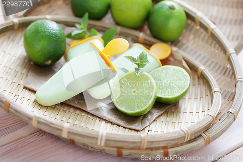 Image of lime ice-cream