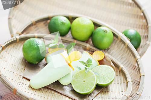 Image of lime ice-cream