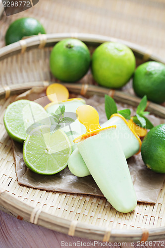 Image of lime ice-cream