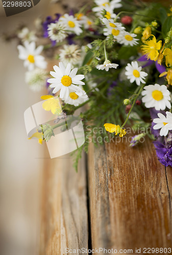 Image of beautiful bouquet of bright  wildflowers