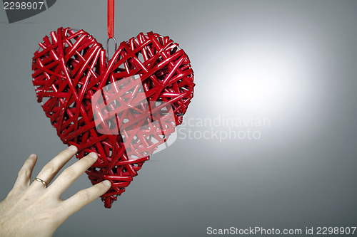 Image of Hand made red heart