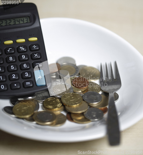 Image of Coins on a plate