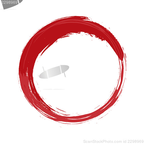 Image of painted red circle