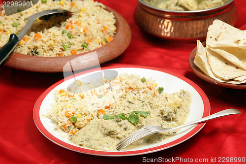 Image of Fish in green curry meal