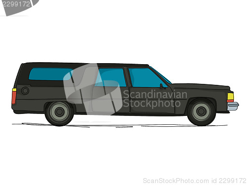 Image of Cartoon hearse car