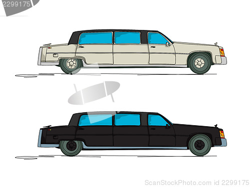 Image of Cartoon limousine