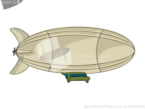 Image of Cartoon zeppelin