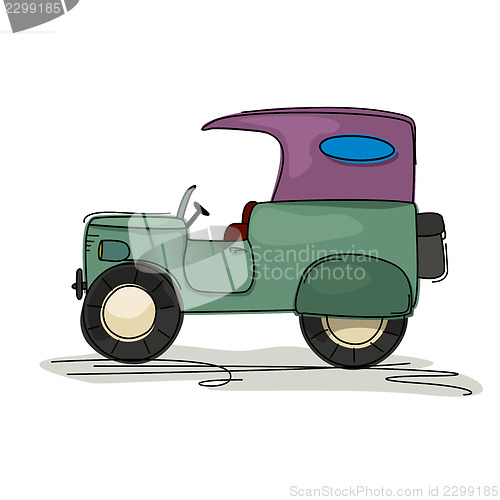 Image of Vintage jeep cartoon