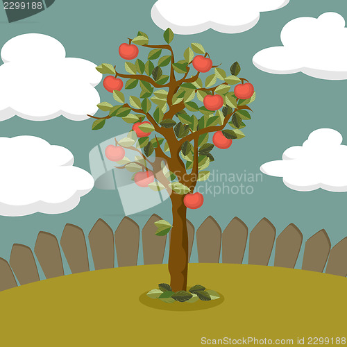 Image of Apple tree illustration