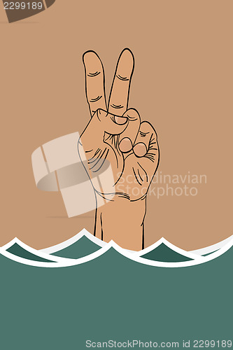 Image of Drowning hand
