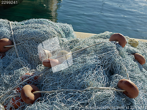 Image of Blue fishing nets