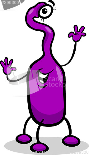 Image of alien or martian cartoon illustration