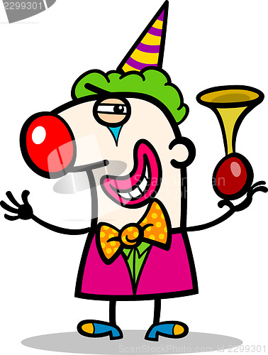 Image of clown performer cartoon illustration