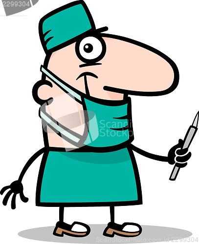 Image of surgeon doctor cartoon illustration