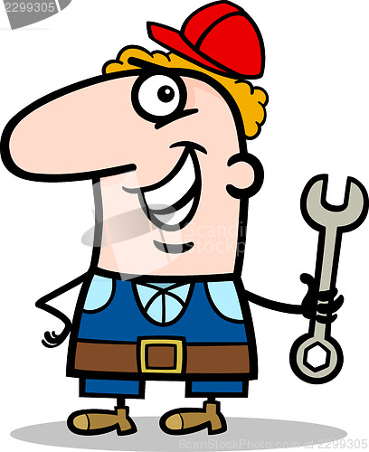 Image of manual worker cartoon illustration