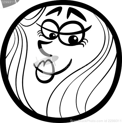 Image of venus planet cartoon coloring page