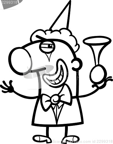 Image of clown cartoon coloring page