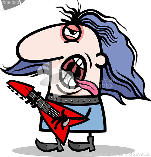 Image of rockman musician cartoon illustration