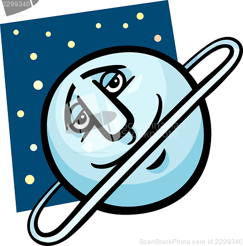 Image of funny uranus planet cartoon illustration