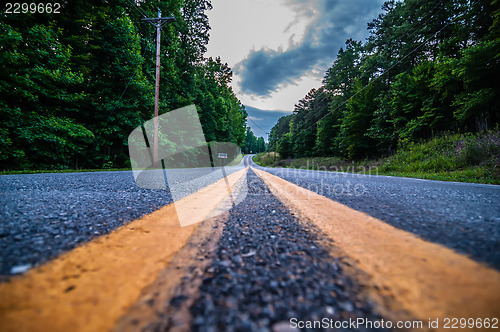 Image of road double lane perspective