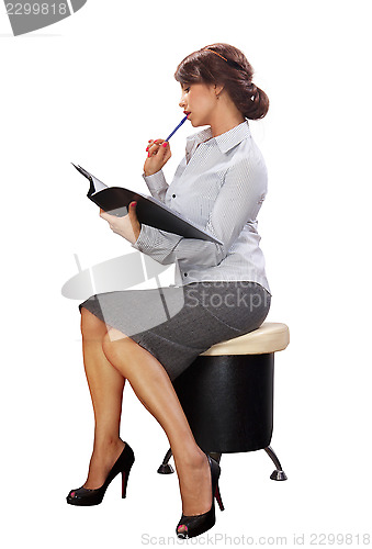 Image of Business lady with black folder