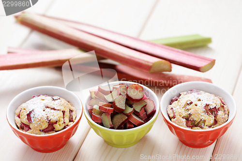 Image of rhubarb muffin