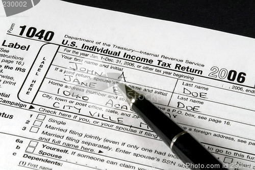 Image of Income Tax Form