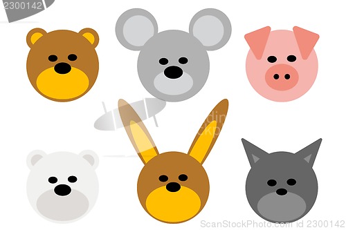 Image of animal heads