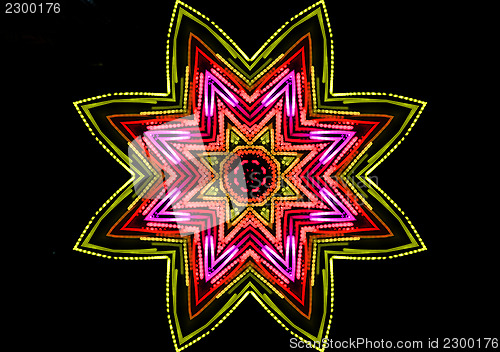 Image of Bright color star on black