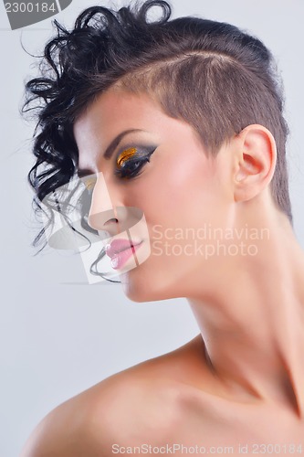 Image of Beautiful Woman with  Luxury Makeup
