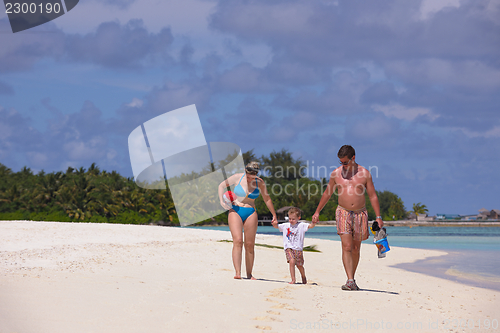 Image of happy family on vacation