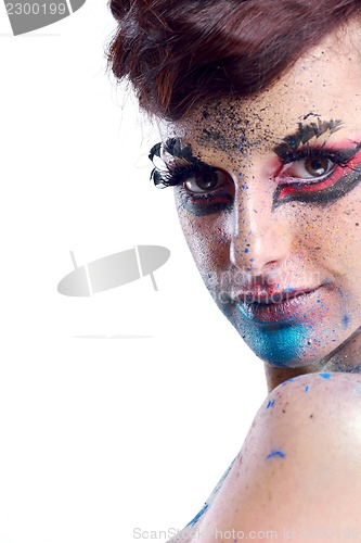 Image of Beautiful Woman with  Luxury Makeup