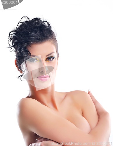 Image of Beautiful Woman with  Luxury Makeup