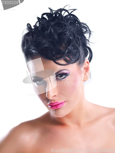 Image of Beautiful Woman with  Luxury Makeup