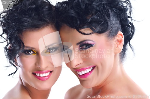 Image of Beautiful Woman with  Luxury Makeup