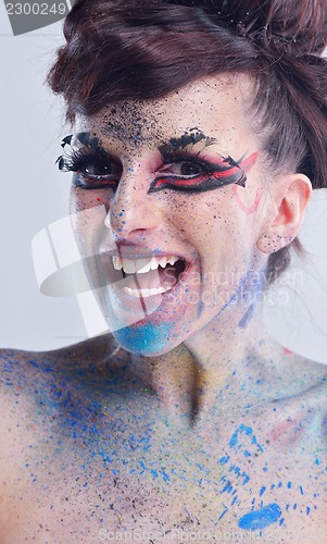 Image of Beautiful Woman with  Luxury Makeup