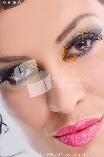 Image of Beautiful Woman with  Luxury Makeup