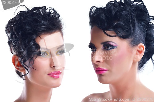 Image of Beautiful Woman with  Luxury Makeup