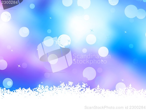 Image of Blue background with snowflakes. EPS 10