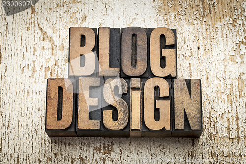 Image of blog design in wood type