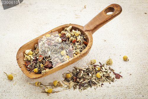 Image of scoop of herbal tea
