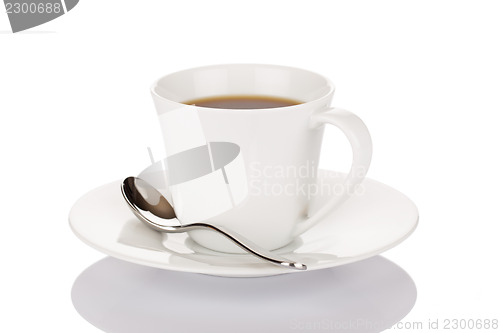 Image of Cup of coffee with spoon