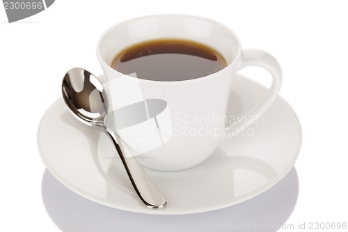 Image of Cup of coffee and spoon